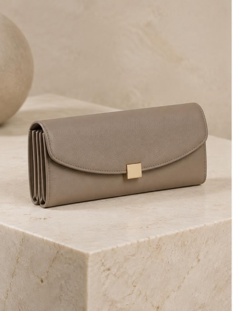 Billetera con Cierre Taupe - Polliry