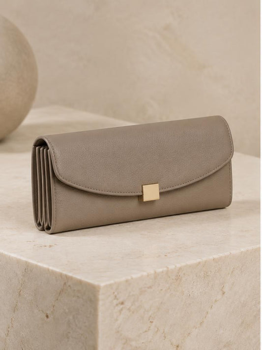 Billetera con Cierre Taupe - Polliry