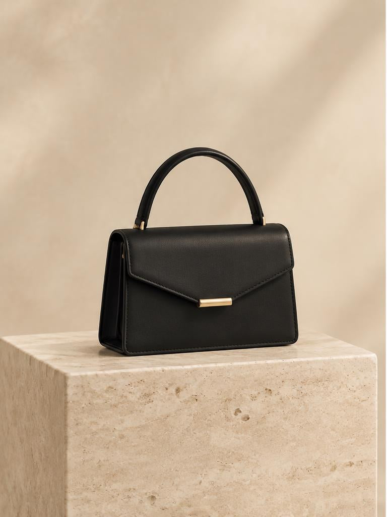 Bolso de Mano Negro - Polliry