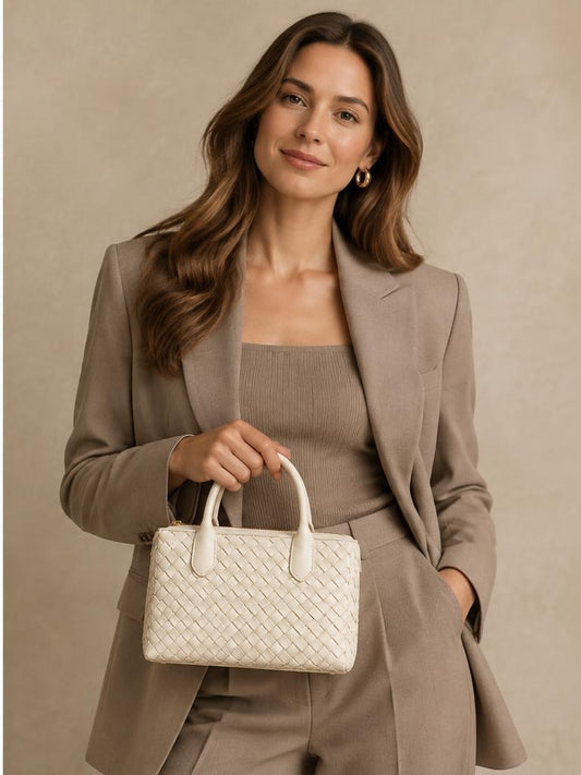 Bolso de Mano Marfil - Polliry
